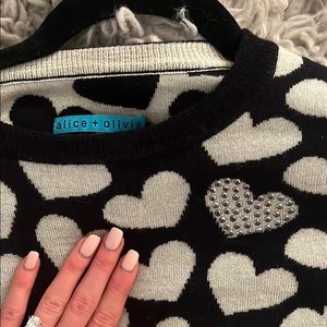 Alice and Olivia Heart Sweater